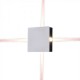 Aplica LED 4W patrata Corp Alb Alb Cald