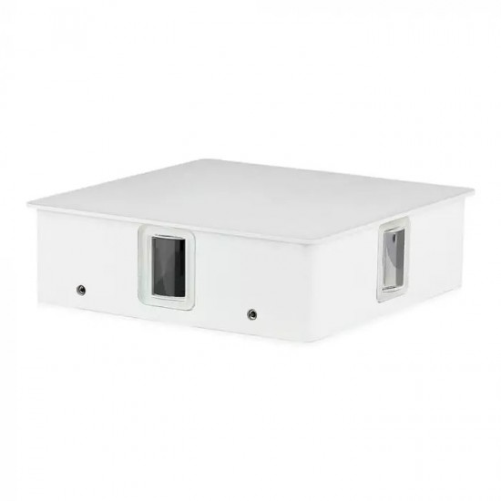 Aplica LED 4W patrata Corp Alb Alb Cald