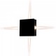 Aplica LED 4W patrata Corp Negru Alb Cald