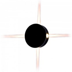 Aplica LED 4W rotunda Corp Negru Alb Cald