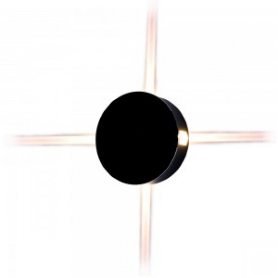 Aplica LED 4W rotunda Corp Negru Alb Cald