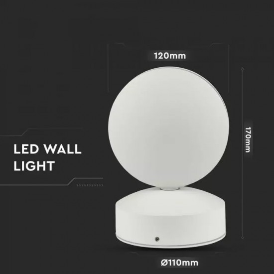 Aplica LED 7W Corp Alb Alb Neutru