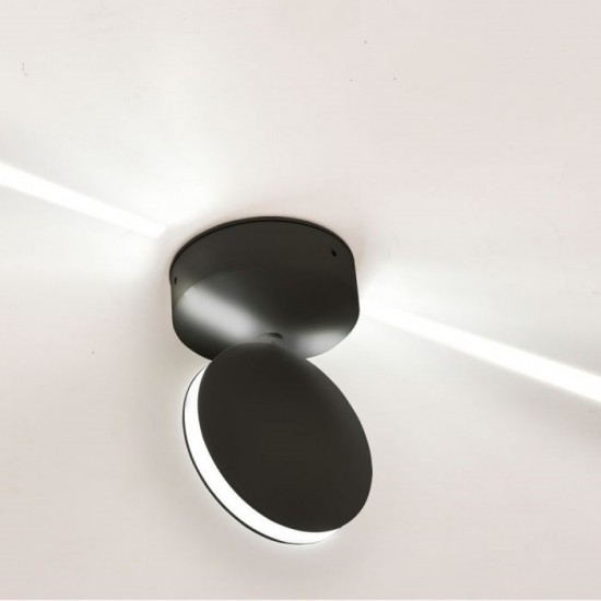 Aplica LED 7W Corp Negru Alb Cald