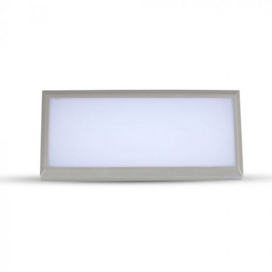 Aplica LED de exterior 12W dreptunghiulara gri IP65