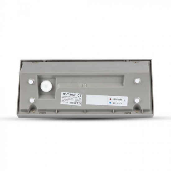Aplica LED de exterior 12W dreptunghiulara gri IP65