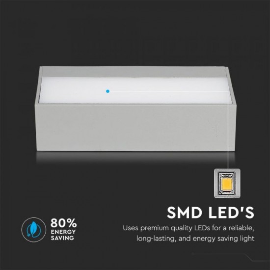 Aplica LED de exterior 12W gri iluminare sus jos IP65