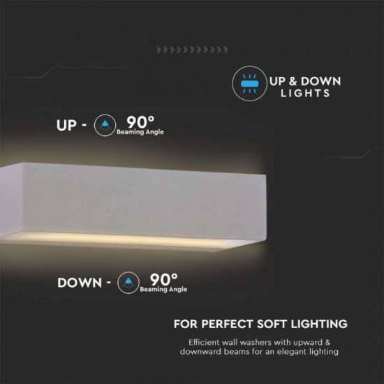 Aplica LED de exterior 12W gri iluminare sus jos IP65