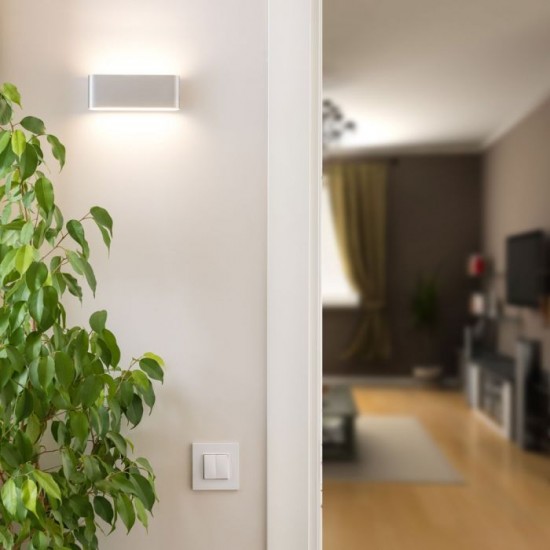 Aplica LED de exterior 12W gri iluminare sus jos IP65