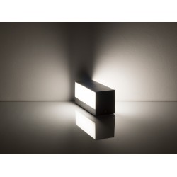 Aplica LED de exterior 12W gri iluminare sus jos IP65
