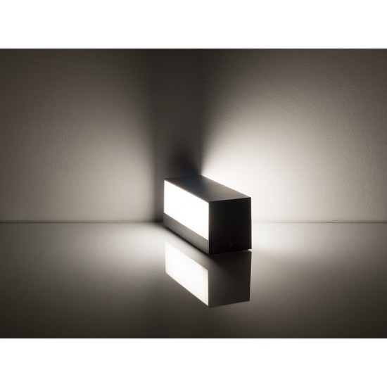 Aplica LED de exterior 12W gri iluminare sus jos IP65