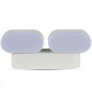 Aplica LED dubla 12W Corp Alb Orientabil Alb Cald