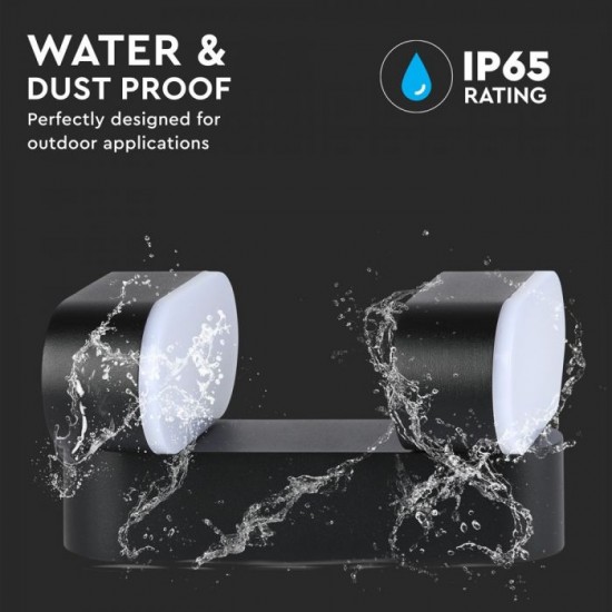 Aplica LED dubla 12W Corp Negru Orientabil Alb Cald