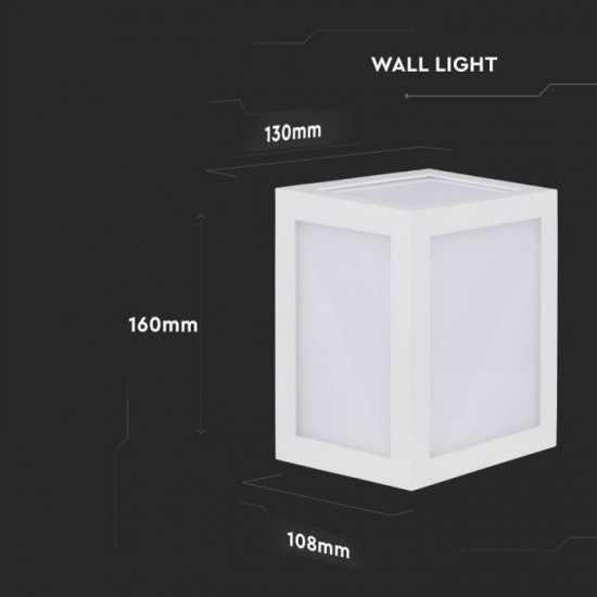 Aplica LED 12W patrata Corp Alb lumina neutra