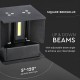 Aplica LED 5W patrata cip BRIDGELUX Corp Negru Alb Neutru