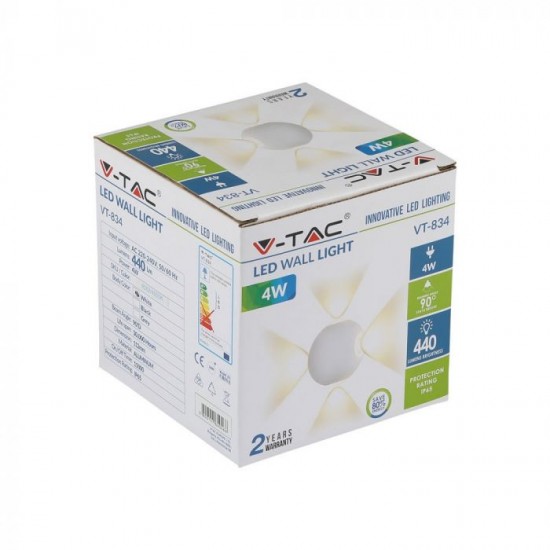 Aplica LED 4W glob Corp Alb Alb Cald
