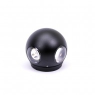 Aplica LED 4W glob Corp Negru Alb Cald