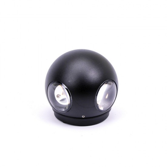 Aplica LED 4W glob Corp Negru Alb Cald