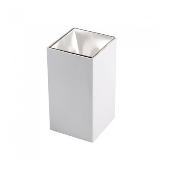 Plafoniera patrata suport GU10 corp alb reflector alb