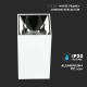Plafoniera patrata suport GU10 corp alb reflector crom