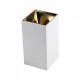 Plafoniera patrata suport GU10 corp alb reflector auriu