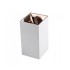 Plafoniera patrata suport GU10 corp alb reflector aur roz