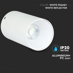 Plafoniera rotunda suport GU10 corp alb reflector alb