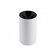 Plafoniera rotunda suport GU10 corp alb reflector negru