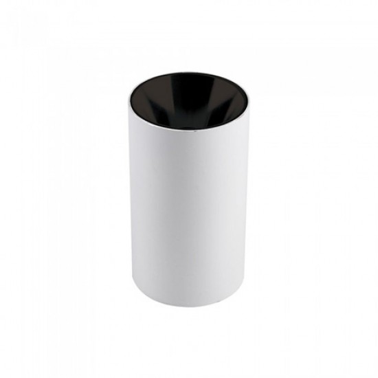 Plafoniera rotunda suport GU10 corp alb reflector negru