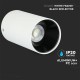 Plafoniera rotunda suport GU10 corp alb reflector negru