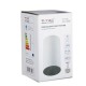 Plafoniera rotunda suport GU10 corp alb reflector negru