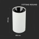 Plafoniera rotunda suport GU10 corp alb reflector negru