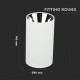 Plafoniera rotunda suport GU10 corp alb reflector crom