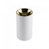 Plafoniera rotunda suport GU10 corp alb reflector auriu