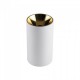 Plafoniera rotunda suport GU10 corp alb reflector auriu