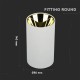 Plafoniera rotunda suport GU10 corp alb reflector auriu