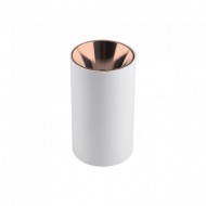 Plafoniera rotunda suport GU10 corp alb reflector aur roz