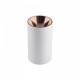 Plafoniera rotunda suport GU10 corp alb reflector aur roz