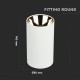 Plafoniera rotunda suport GU10 corp alb reflector aur roz