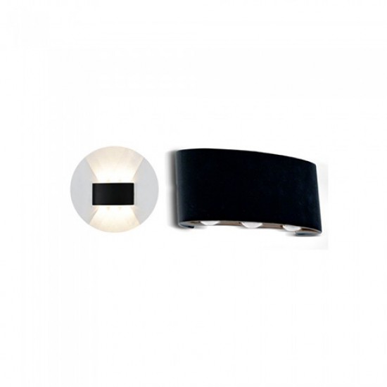 Aplica LED 6W iluminare sus jos Corp Negru Alb Neutru