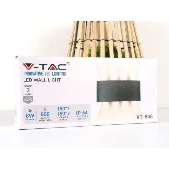 Aplica LED 8W iluminare sus jos Corp Negru Alb Neutru