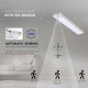Aplica LED pentru mobilier 1.5W Cabinet corp aluminiu argintiu 300mm cu senzor PIR functie automata si incarcare USB IP20