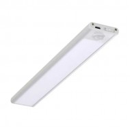 Aplica LED pentru mobilier 1.5W Cabinet corp aluminiu argintiu 300mm cu senzor PIR functie automata si incarcare USB IP20
