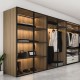 Aplica LED pentru mobilier 1.5W Cabinet corp aluminiu negru 300mm cu senzor PIR functie automata si incarcare USB IP20