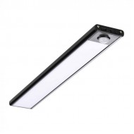 Aplica LED pentru mobilier 2W Cabinet corp aluminiu negru 400mm cu senzor PIR functie automata si incarcare USB IP20