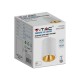 Plafoniera rotunda 118mm soclu GU10 corp alb reflector auriu IP20