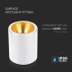 Plafoniera rotunda 118mm soclu GU10 corp alb reflector auriu IP20