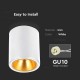 Plafoniera rotunda 118mm soclu GU10 corp alb reflector auriu IP20