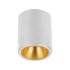 Plafoniera rotunda 118mm soclu GU10 corp alb reflector auriu IP20