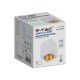 Plafoniera patrata 120mm soclu GU10 corp alb reflector auriu IP20