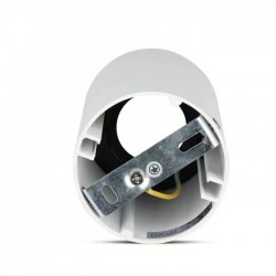 Plafoniera rotunda suport GU10 corp alb reflector aur roz